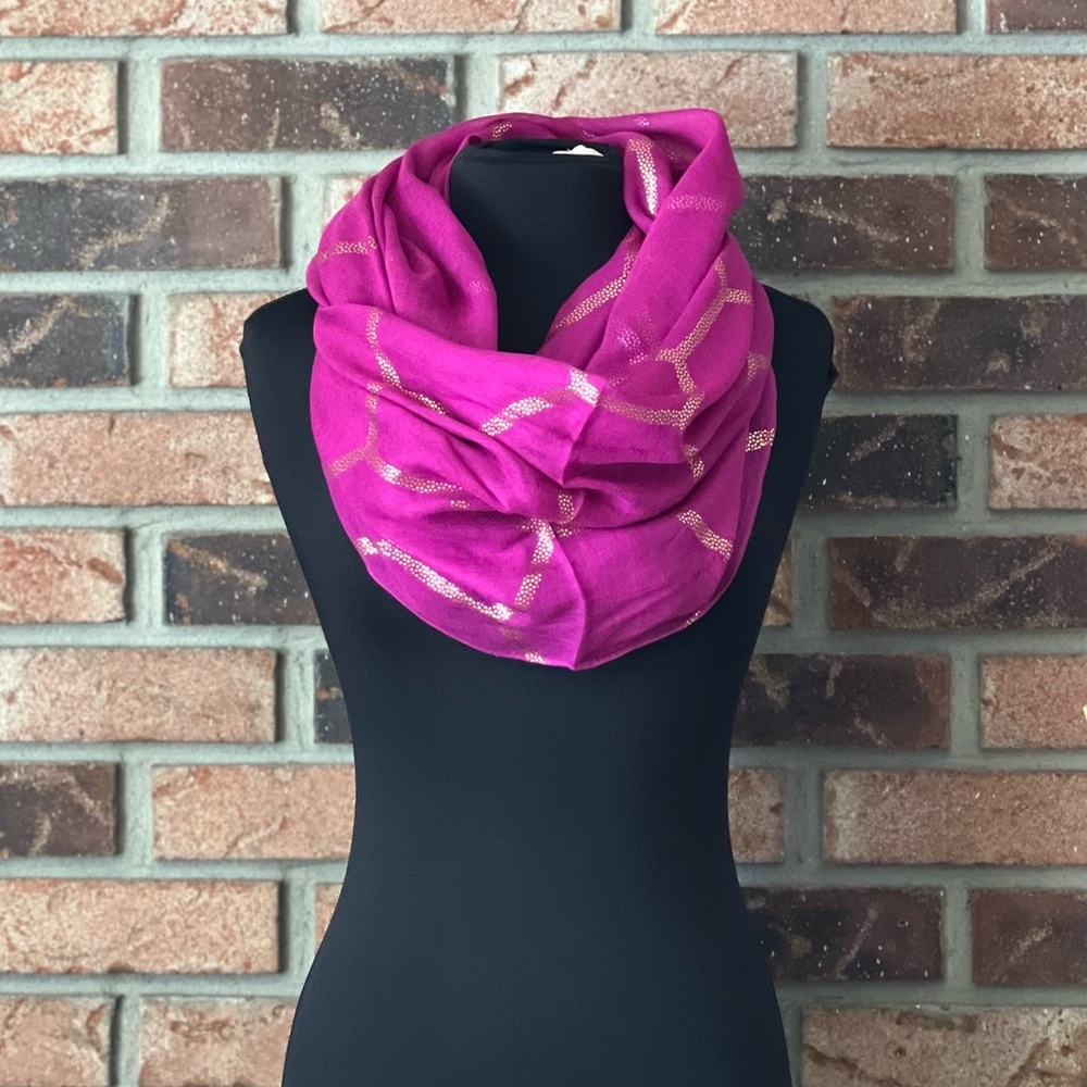 Target Gold/Fuchsia Infinity Scarf - Picture 2 of 2